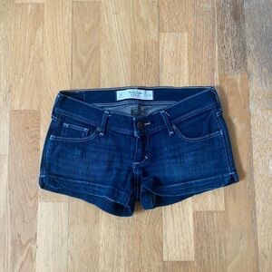 abercrombie and fitch dark denim lowrise shorts